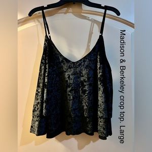 Velour crop top